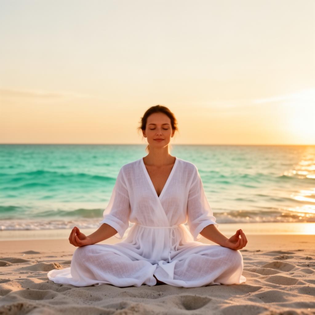 Meditation on the beach